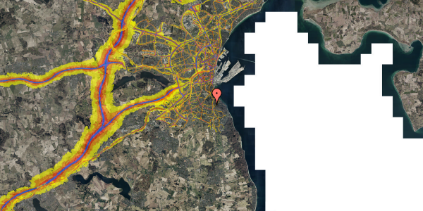 Trafikstøjkort på Hestehavevej 6, 1. 15, 8270 Højbjerg