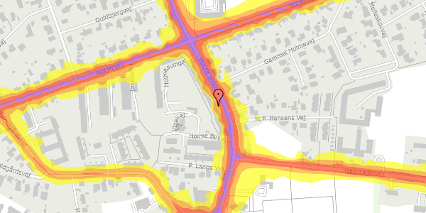 Trafikstøjkort på Holme Byvej 37, st. th, 8270 Højbjerg