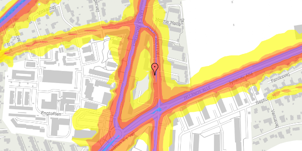 Trafikstøjkort på Holme Møllevej 16, st. th, 8260 Viby J