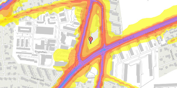 Trafikstøjkort på Holme Møllevej 24D, 1. th, 8260 Viby J