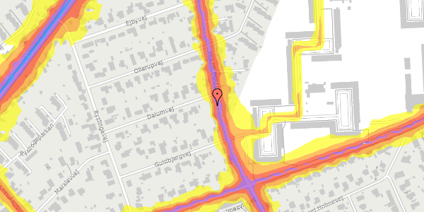 Trafikstøjkort på Holme Møllevej 126, 8270 Højbjerg