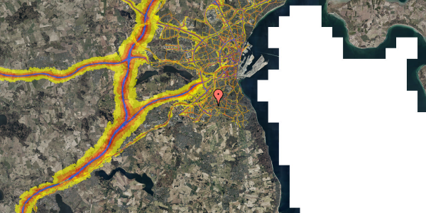 Trafikstøjkort på Holmegårdsvej 87, 8270 Højbjerg