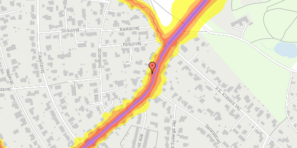 Trafikstøjkort på Holmevej 108A, 8270 Højbjerg