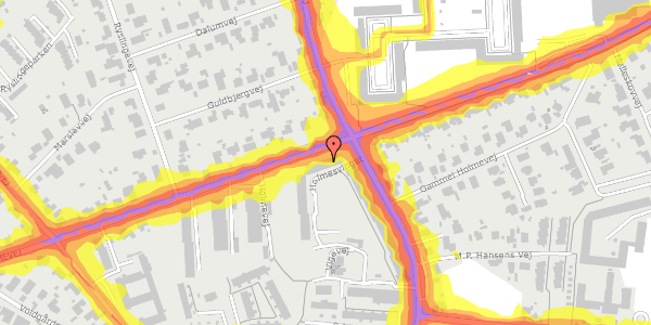 Trafikstøjkort på Holmevej 235, 1. th, 8270 Højbjerg