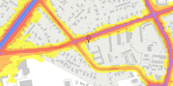 Trafikstøjkort på Holmevej 289A, 1. th, 8270 Højbjerg