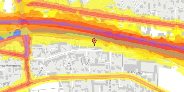 Trafikstøjkort på Hovedgaden 44G, 8220 Brabrand