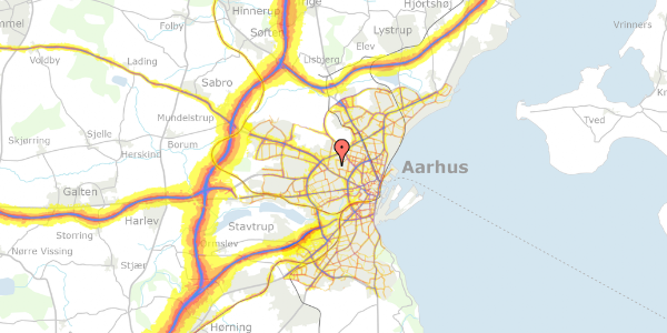 Trafikstøjkort på Højkolvej 32, 8210 Aarhus V