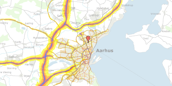 Trafikstøjkort på Illerupvej 19, st. 4, 8200 Aarhus N