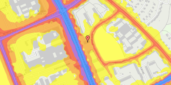 Trafikstøjkort på Illerupvej 39, 1. tv, 8200 Aarhus N