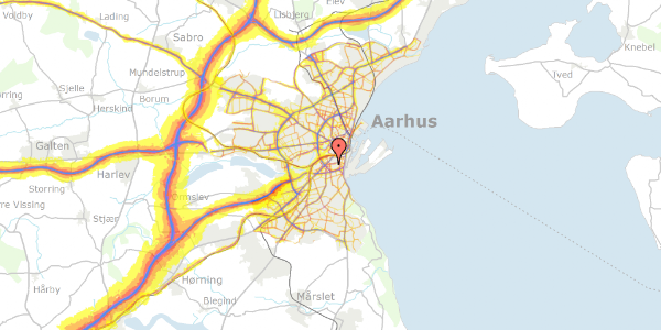 Trafikstøjkort på Ingerslevs Boulevard 9, st. tv, 8000 Aarhus C