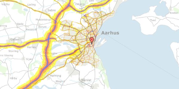 Trafikstøjkort på Ingerslevs Boulevard 18, 3. th, 8000 Aarhus C