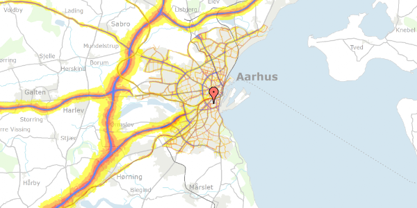 Trafikstøjkort på Ingerslevs Boulevard 22, 1. th, 8000 Aarhus C