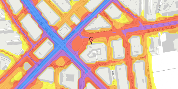 Trafikstøjkort på Ingerslevs Boulevard 31, 2. tv, 8000 Aarhus C