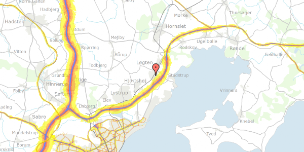 Trafikstøjkort på Jadevej 51, 8541 Skødstrup