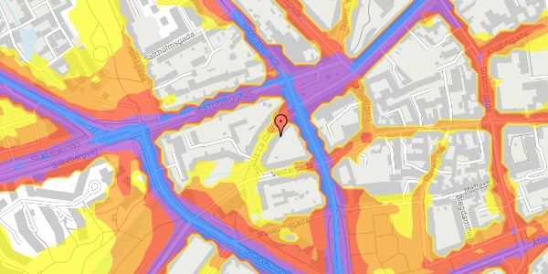 Trafikstøjkort på Janus La Cours Gade 5, 4. th, 8000 Aarhus C