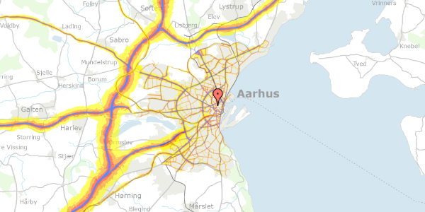 Trafikstøjkort på Janus La Cours Gade 6, 3. tv, 8000 Aarhus C