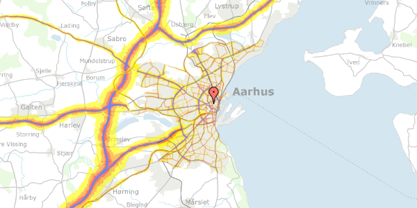 Trafikstøjkort på Janus La Cours Gade 7, 4. tv, 8000 Aarhus C