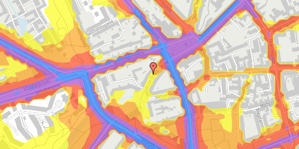 Trafikstøjkort på Janus La Cours Gade 8, 2. tv, 8000 Aarhus C