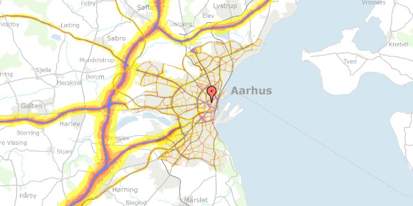 Trafikstøjkort på Janus La Cours Gade 16, 2. tv, 8000 Aarhus C