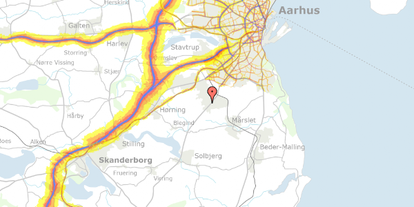 Trafikstøjkort på Jegstrupvænget 225, 8310 Tranbjerg J