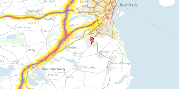 Trafikstøjkort på Jegstrupvænget 335, 8310 Tranbjerg J