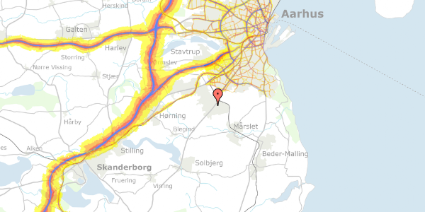 Trafikstøjkort på Jegstrupvænget 634, 8310 Tranbjerg J