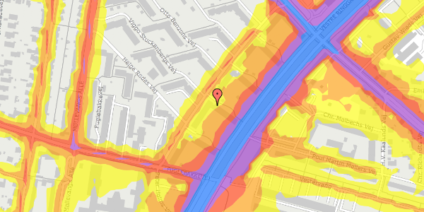 Trafikstøjkort på Jens Baggesens Vej 30, 1. th, 8210 Aarhus V