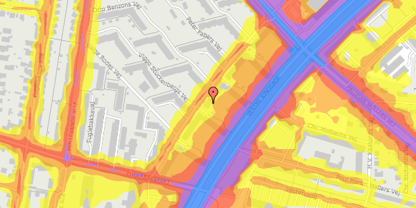 Trafikstøjkort på Jens Baggesens Vej 40, 2. th, 8210 Aarhus V