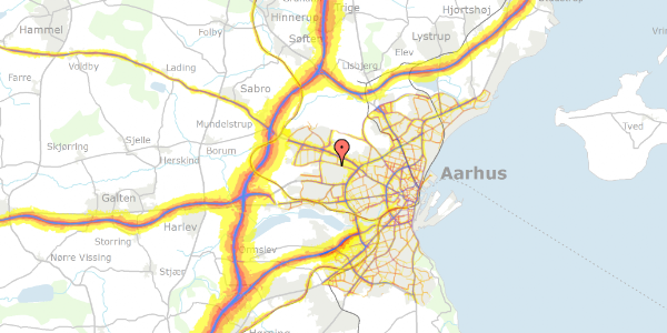 Trafikstøjkort på Jernaldervej 227A, 1. 3577, 8210 Aarhus V