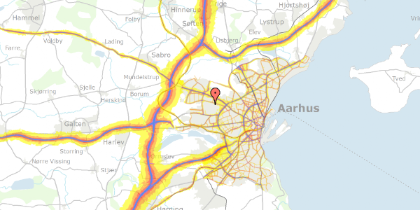 Trafikstøjkort på Jernaldervej 237A, 2. 3651, 8210 Aarhus V