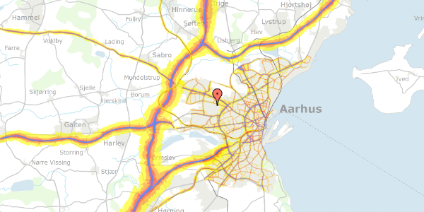 Trafikstøjkort på Jernaldervej 239C, 1. 3654, 8210 Aarhus V