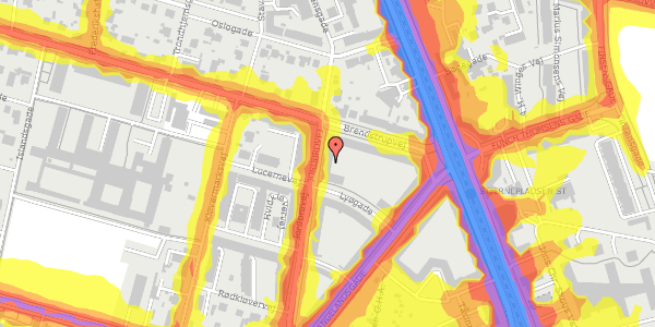 Trafikstøjkort på Jordbrovej 16, 2. th, 8200 Aarhus N