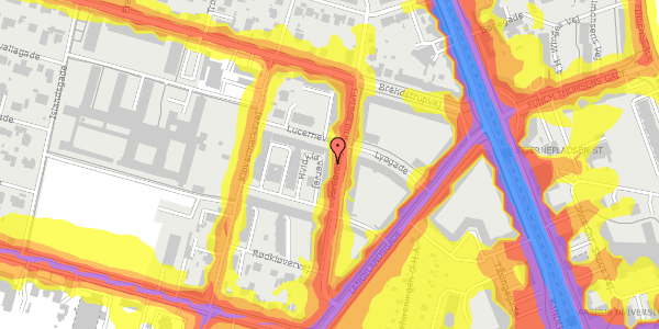 Trafikstøjkort på Jordbrovej 21, 2. tv, 8200 Aarhus N