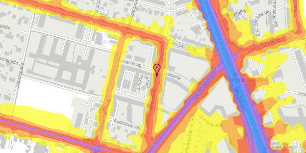 Trafikstøjkort på Jordbrovej 23, st. tv, 8200 Aarhus N