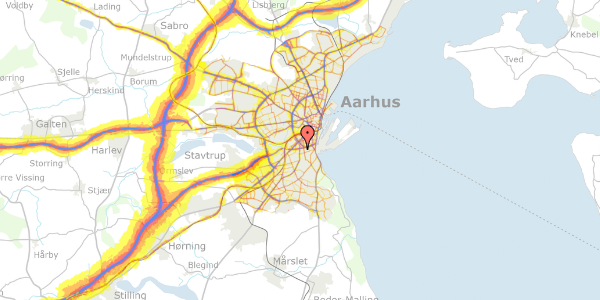 Trafikstøjkort på Jyllands Allé 29, st. tv, 8000 Aarhus C