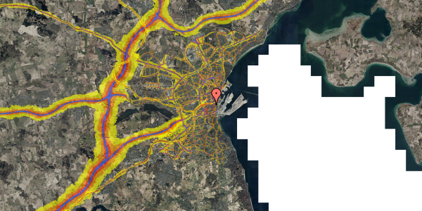 Trafikstøjkort på Jægergårdsgade 48, 2. tv, 8000 Aarhus C