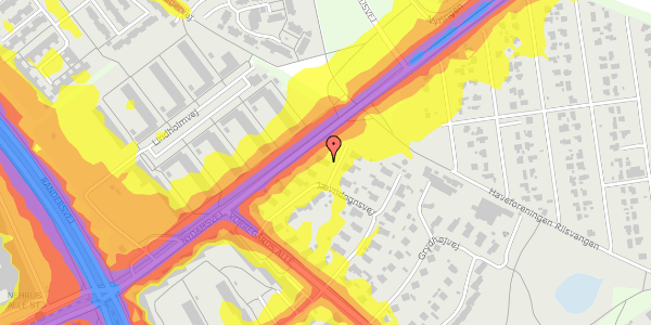 Trafikstøjkort på Jævndøgnsvej 32, 8200 Aarhus N