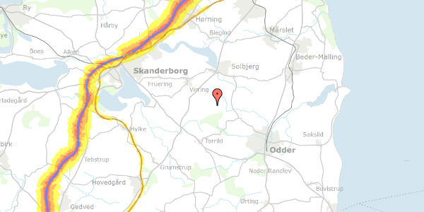 Trafikstøjkort på Kannevej 4, 8355 Solbjerg