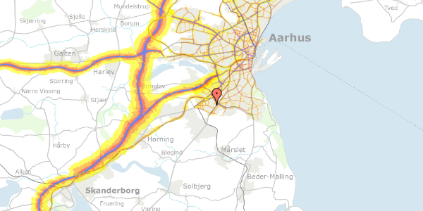 Trafikstøjkort på Karensmindevej 17, 8260 Viby J