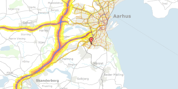 Trafikstøjkort på Karensmindevej 22, 8260 Viby J