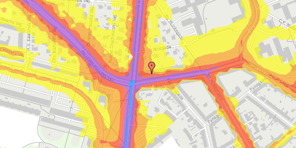 Trafikstøjkort på Kaserneboulevarden 26, st. tv, 8000 Aarhus C