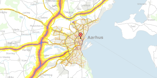 Trafikstøjkort på Kaserneboulevarden 27, 2. , 8000 Aarhus C