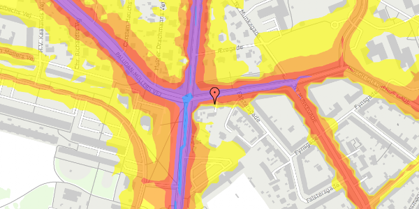 Trafikstøjkort på Kaserneboulevarden 31, st. , 8000 Aarhus C