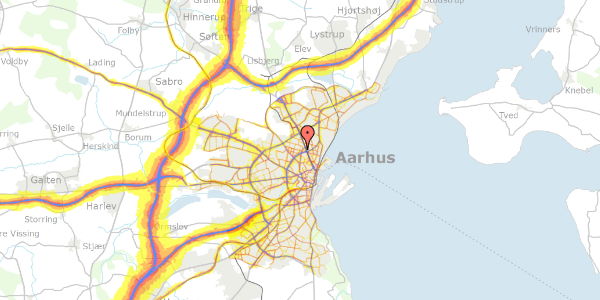 Trafikstøjkort på Katrinebjergvej 56B, 1. 2, 8200 Aarhus N