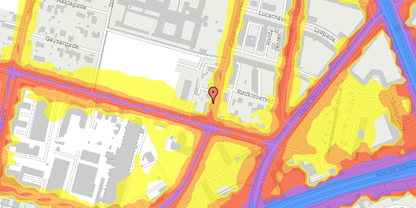 Trafikstøjkort på Katrinebjergvej 56C, st. 1, 8200 Aarhus N