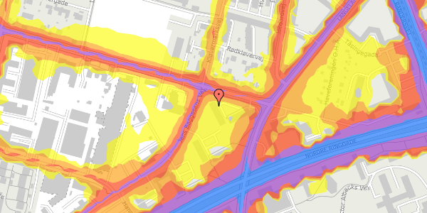 Trafikstøjkort på Katrinebjergvej 71, 3. th, 8200 Aarhus N