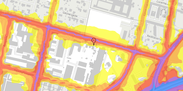 Trafikstøjkort på Katrinebjergvej 81, 8200 Aarhus N