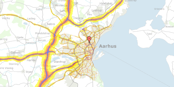 Trafikstøjkort på Katrinebjergvej 90, 8200 Aarhus N