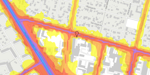 Trafikstøjkort på Katrinebjergvej 111, st. 12, 8200 Aarhus N