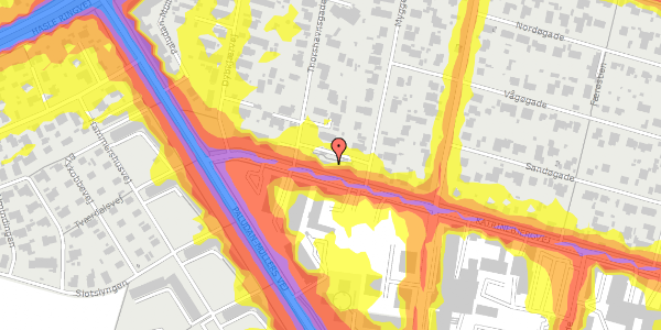 Trafikstøjkort på Katrinebjergvej 128, 8200 Aarhus N